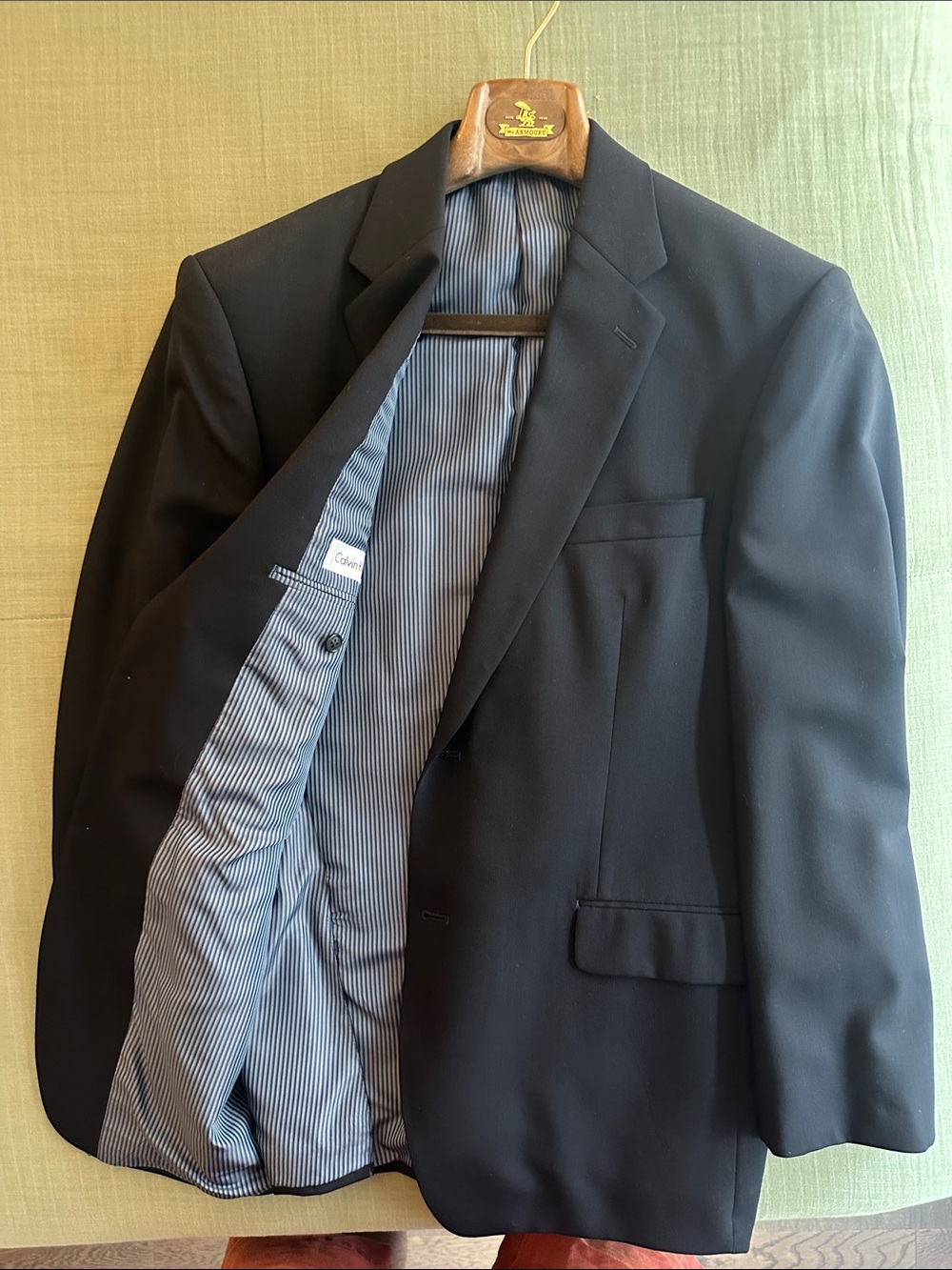 Calvin Klein Classic Navy Men’s Blazer with Striped Lining